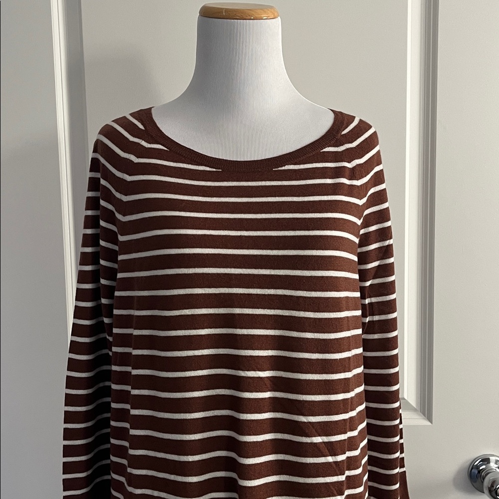 Loro Piana Chocolate and Cream Striped Knit